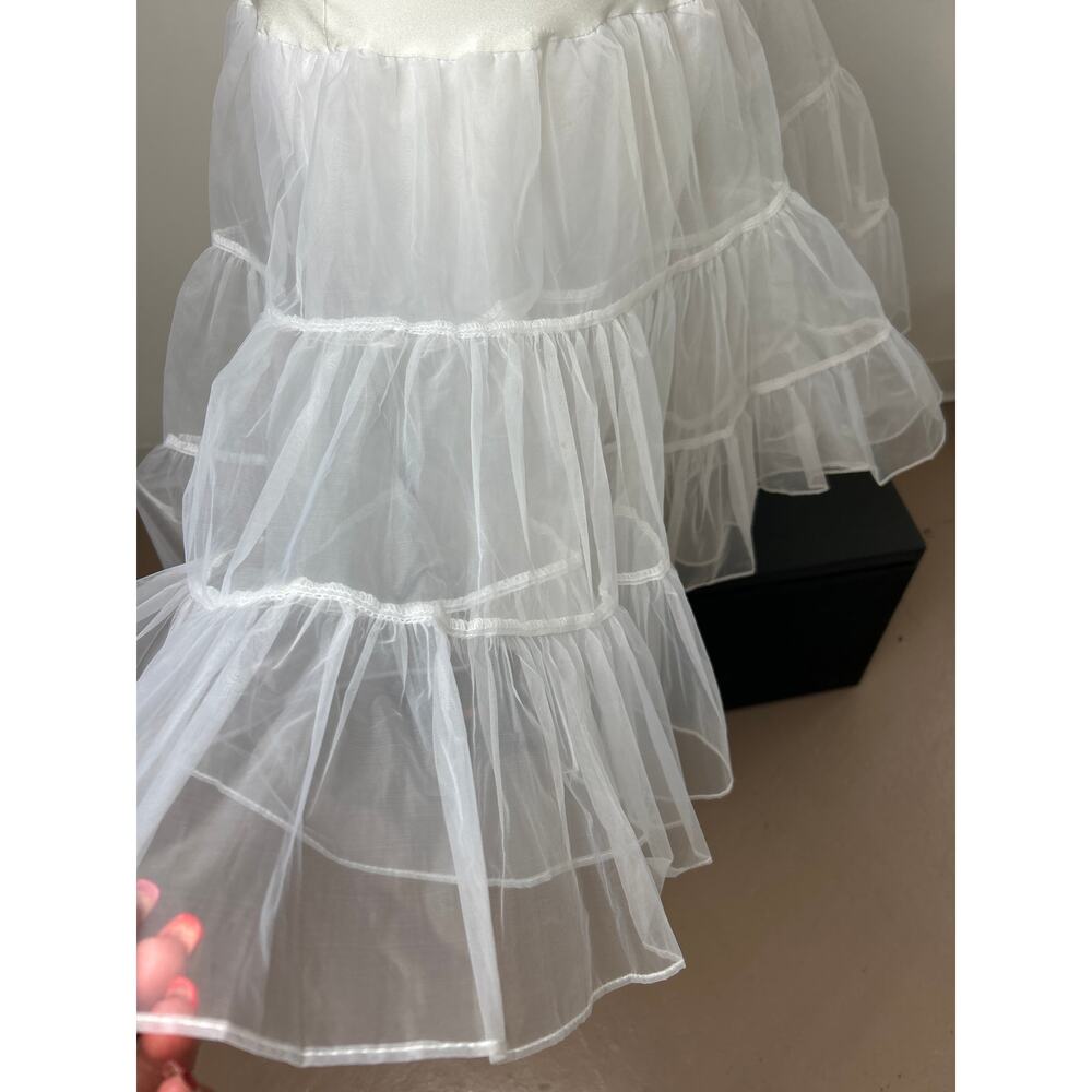 Crinoline Petticoat Underskirt Slip Tutu White Z 032 - Picture 6 of 6